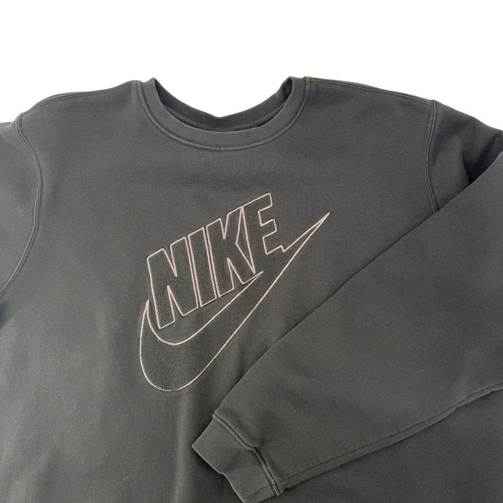 Nike Men's Black Crew Neck‎ Sweatshirt XL Swoosh Logo Pullover Long Sleeve